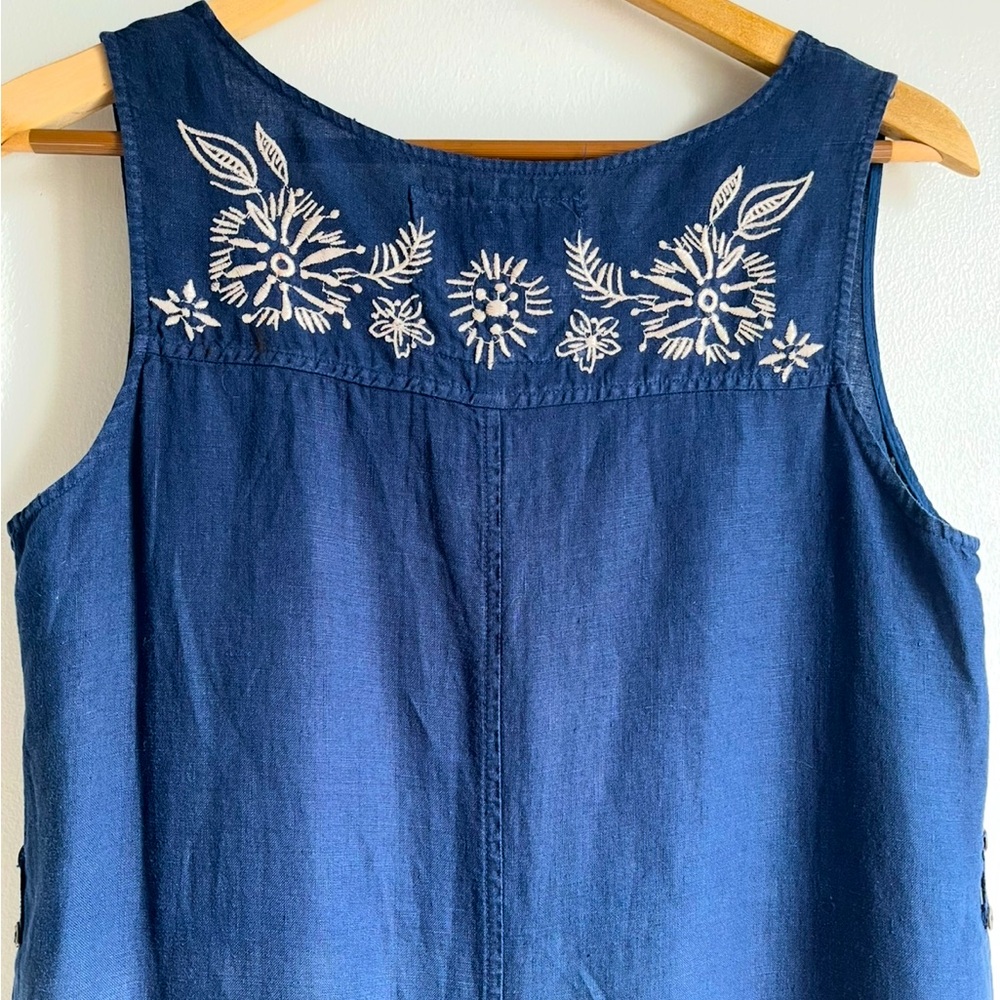 JOHNNY WAS Embroidered Petra Linen Maxi Dress - Picture 8 of 13